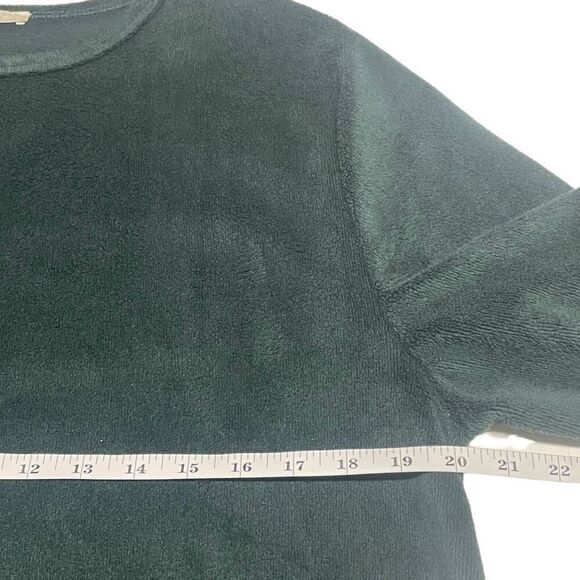 Zara Trafaluc Hunter Green Fuzzy Bell Sleeve Sweater N0378 - Picture 4 of 6